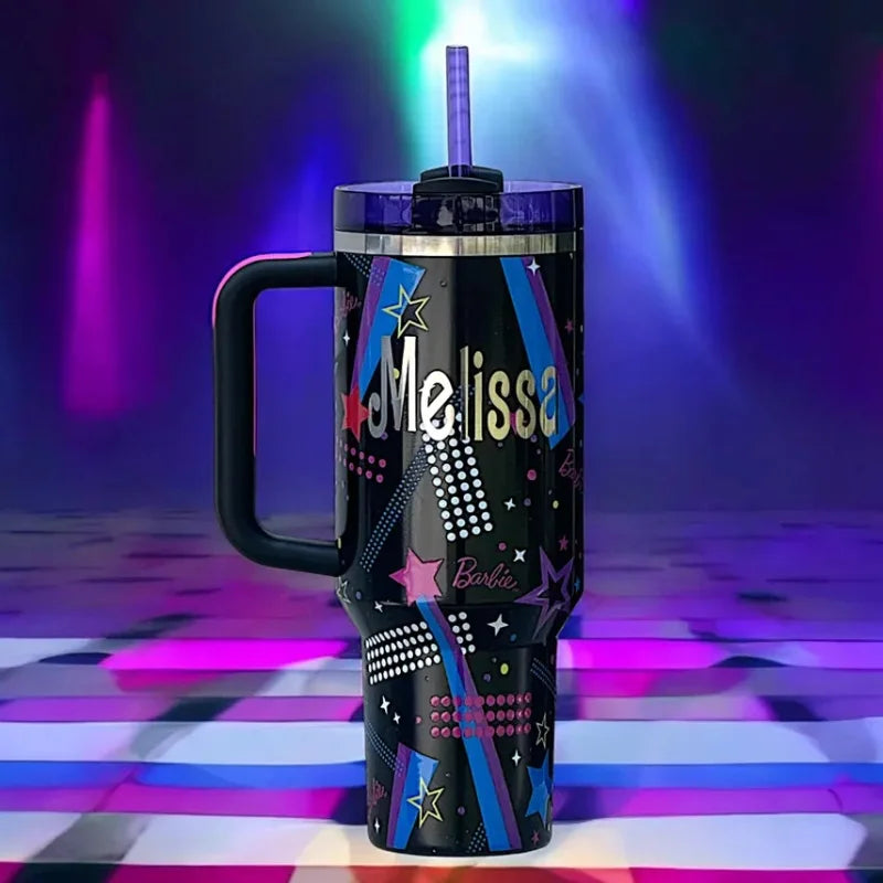 Black Stylish Stanley Barbie Tumbler H2.0 Tumbler 1.18L Limited Edition Double Wall Vacuum Insulated Black Stylish Stanley Barbie Tumbler H2.0 Tumbler 1.18L Limited Edition Double Wall Vacuum Insulated