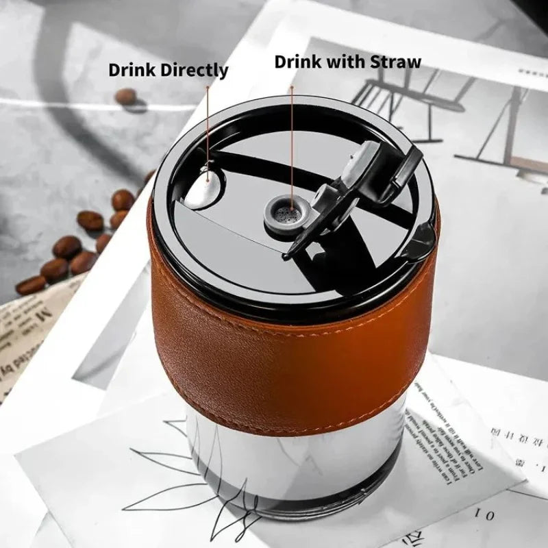 Bamboo Joint Glass Cup with Lid & Straw | 13oz Can-Shaped Tumbler with Leather Sleeve Bamboo Joint Glass Cup with Lid & Straw | 13oz Can-Shaped Tumbler with Leather Sleeve