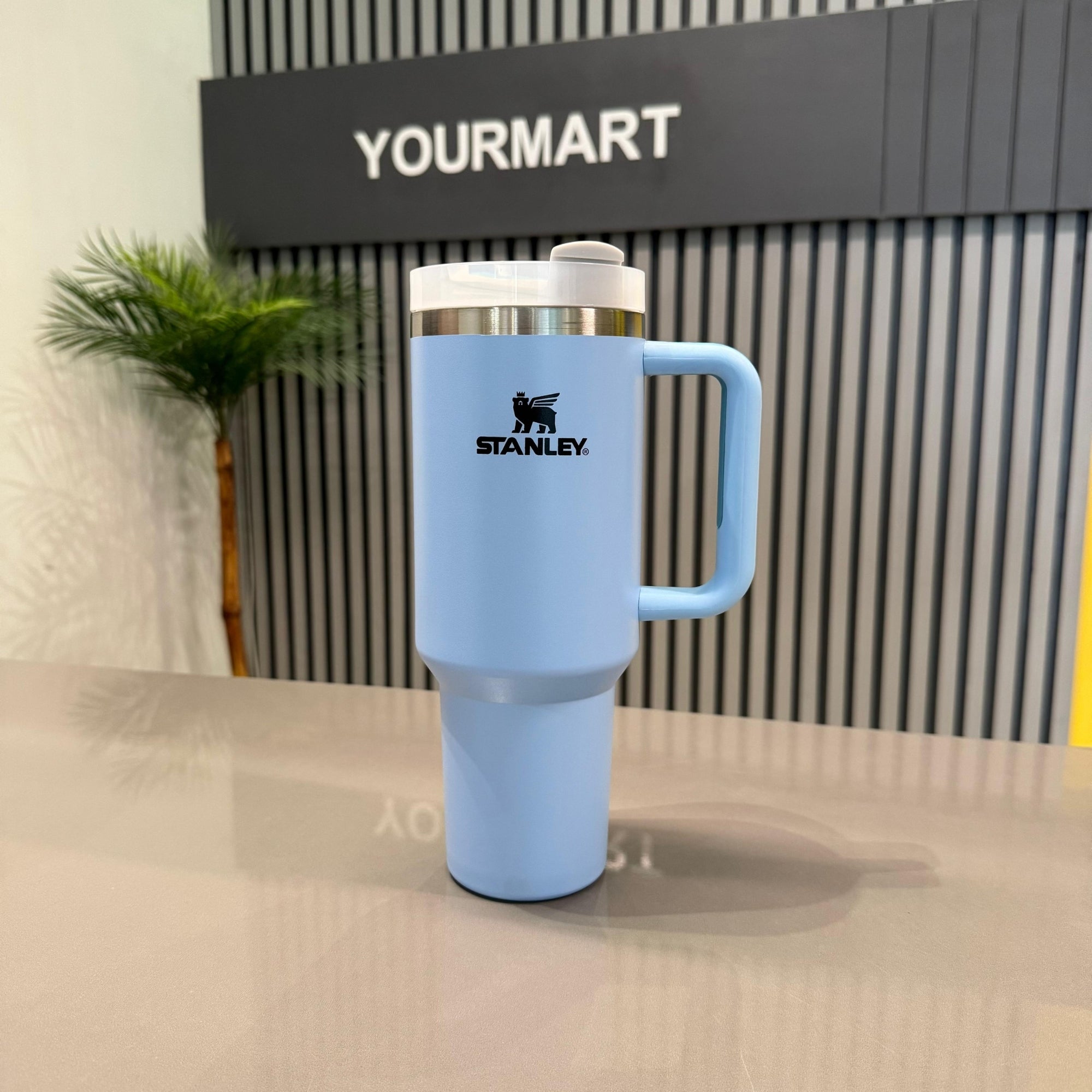 Light Blue Stanley 40 Oz Stainless Steel Tumbler | Leak-Proof Vacuum Insulated Travel Mug | Hot & Cold Light Blue Stanley 40 Oz Stainless Steel Tumbler | Leak-Proof Vacuum Insulated Travel Mug | Hot & Cold