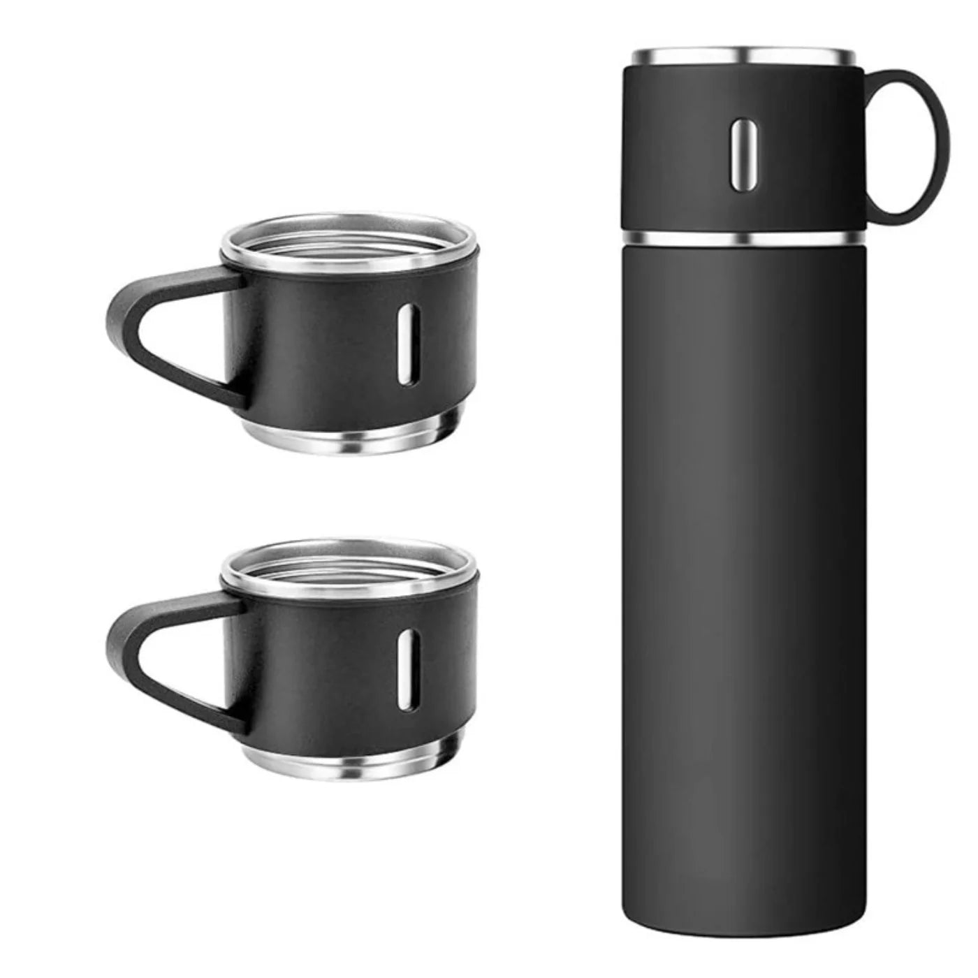 3 Cup 500ML Double-Layer Stainless Steel Vacuum Flask Set | Hot & Cold | Travel Thermos 3 Cup 500ML Double-Layer Stainless Steel Vacuum Flask Set | Hot & Cold | Travel Thermos