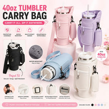Portable Carry Bag for 40oz Stainless Steel Tumbler with Adjustable Strap | Random Color