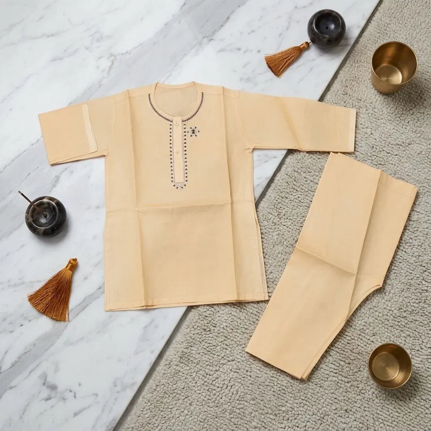 Boy's Cotton Embroidered Kurta Shalwar