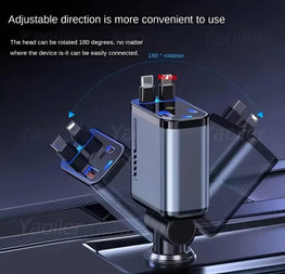 180-deg Adjustable Car Charger with 20W Fast Charging