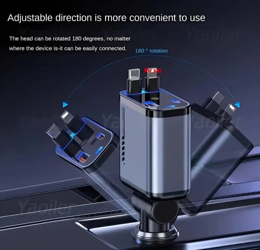 180-deg Adjustable Car Charger with 20W Fast Charging