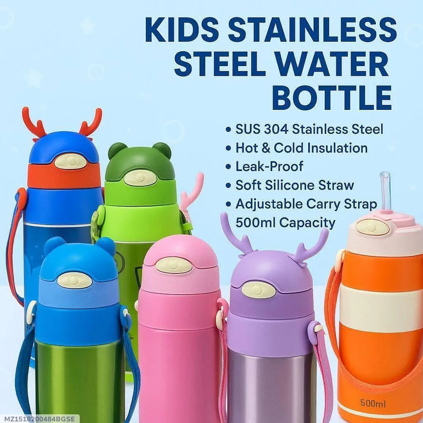 Kids Stainless Steel Water Bottle 500ml Leak Proof