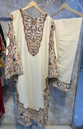 Women's Off White Printed Lawn 2PC Suit with Embroidery