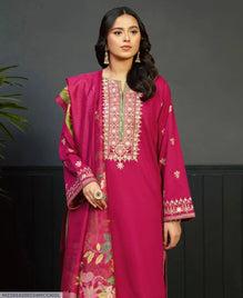 MIX TRENDING DESIGNS 3 Pcs Unstitched Embroidered Suit