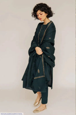 MIX TRENDING DESIGNS 3 Pcs Unstitched Embroidered Suit