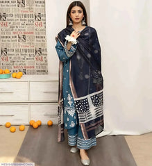 MIX TRENDING DESIGNS 3 Pcs Unstitched Embroidered Suit