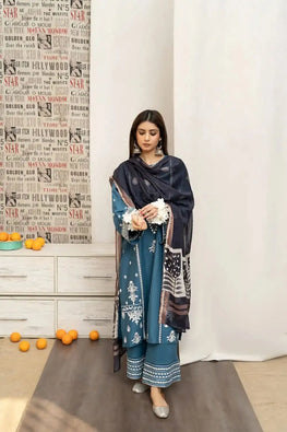 MIX TRENDING DESIGNS 3 Pcs Unstitched Embroidered Suit