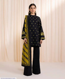 MIX TRENDING DESIGNS 3 Pcs Unstitched Embroidered Suit