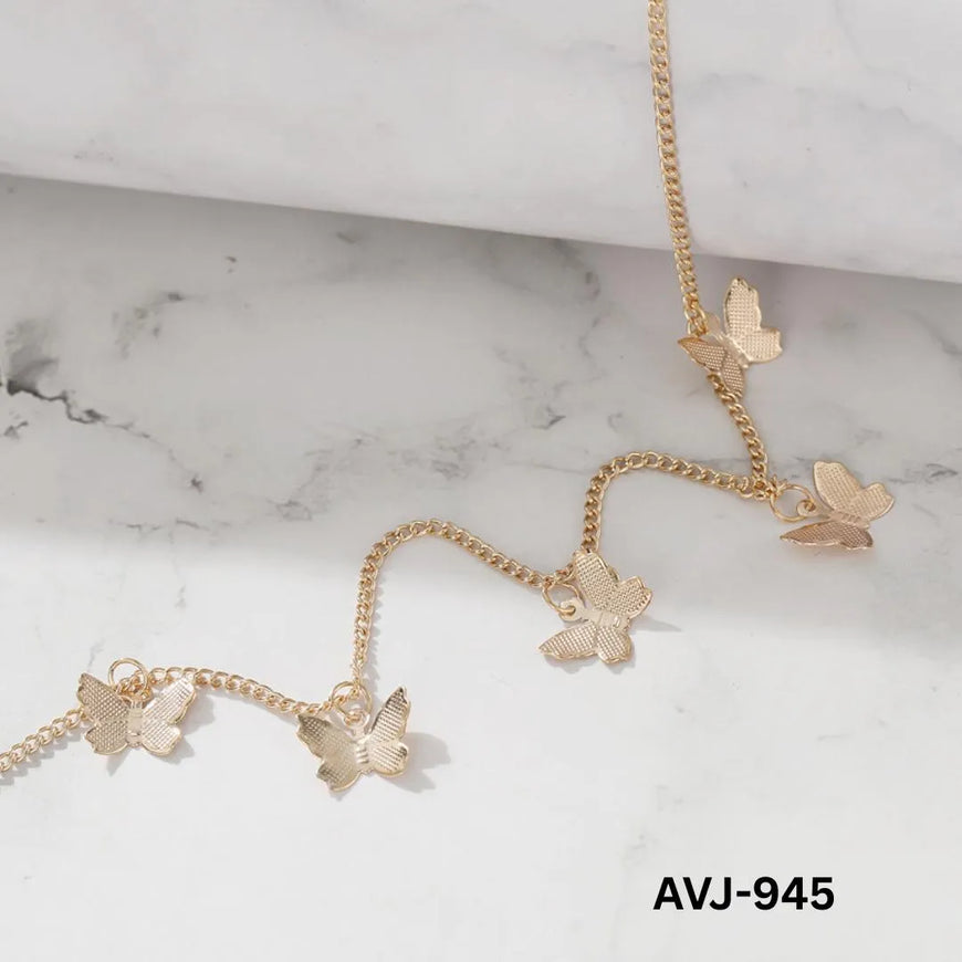 Korean Butterfly Necklace Gold Silver Alloy Daily Wear
