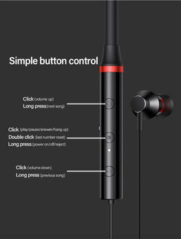 Lenovo Wireless Neckband Bluetooth 60 Surround Sound Black