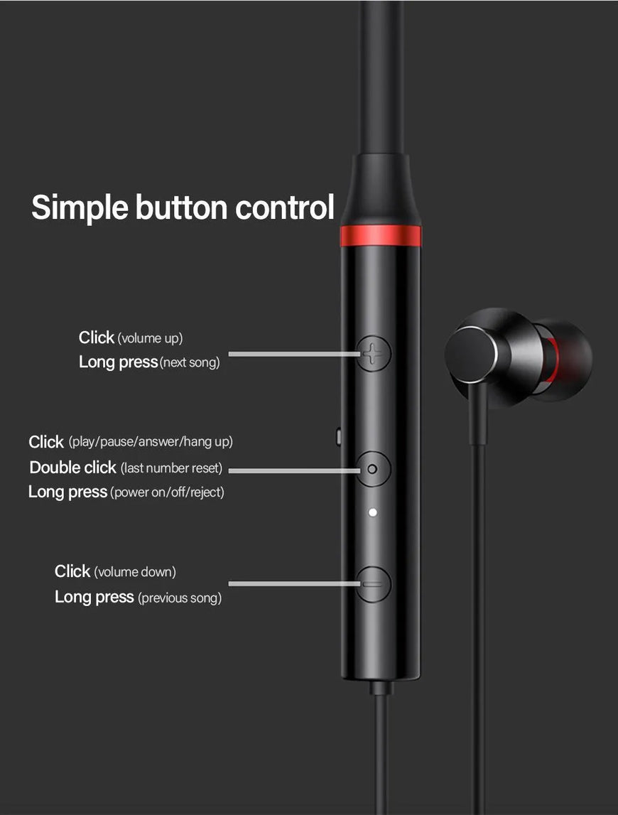 Lenovo Wireless Neckband Bluetooth 60 Surround Sound Black