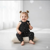 Toddler Black Polka Dot Western Suit Set