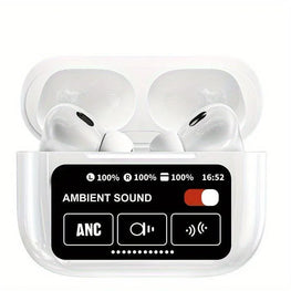 Wireless Bluetooth 5.2 Earbuds White Touch Screen Fast Charge
