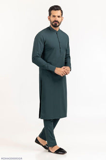 Green Wash & Wear Suit for Men Winter Formal Wear