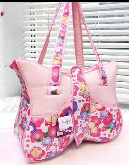 Stylish Pink Floral Baby Bag with Double Straps