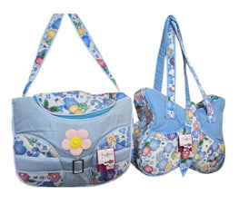 Stylish Pink Floral Baby Bag with Double Straps