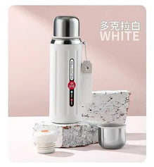 Stainless Steel Water Bottle White 24Hr Cold Keep