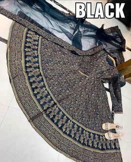 Women Katan Silk Maxi Suit Set with Dupatta 3cm