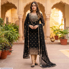 3 Pcs Women's Unstitched Embroidered Suit