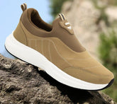 Men's Brown Rexine Casual Sneakers