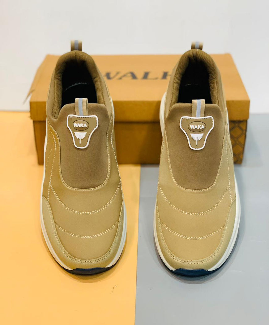 Men's Brown Rexine Casual Sneakers