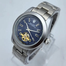 Rolex Stunning Blue Sunray Watch with Open Heart Window