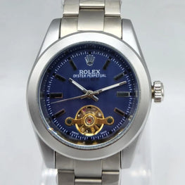 Rolex Stunning Blue Sunray Watch with Open Heart Window