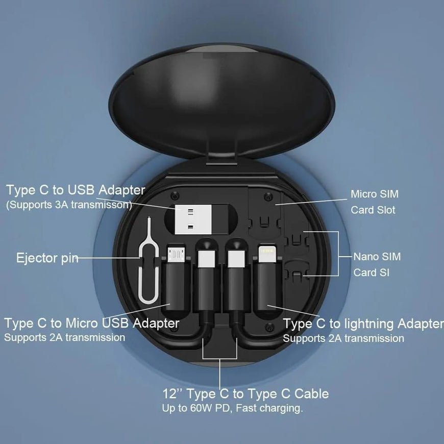 Premium 60W PD Charging Kit Black ABS