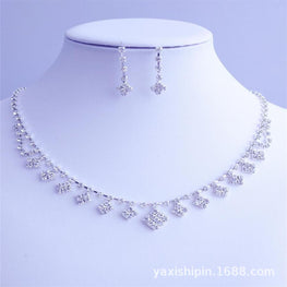 Diamond Claw Necklace & Earrings Set for Pakistani Women