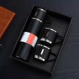 3 Cup 500ML Double-Layer Stainless Steel Vacuum Flask Set | Hot & Cold | Travel Thermos